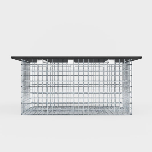 Gartenbank 102 x 50 x 52 cm MW 5 x 5 cm feuerverzinkt, mit Recyclingauflage in anthrazit