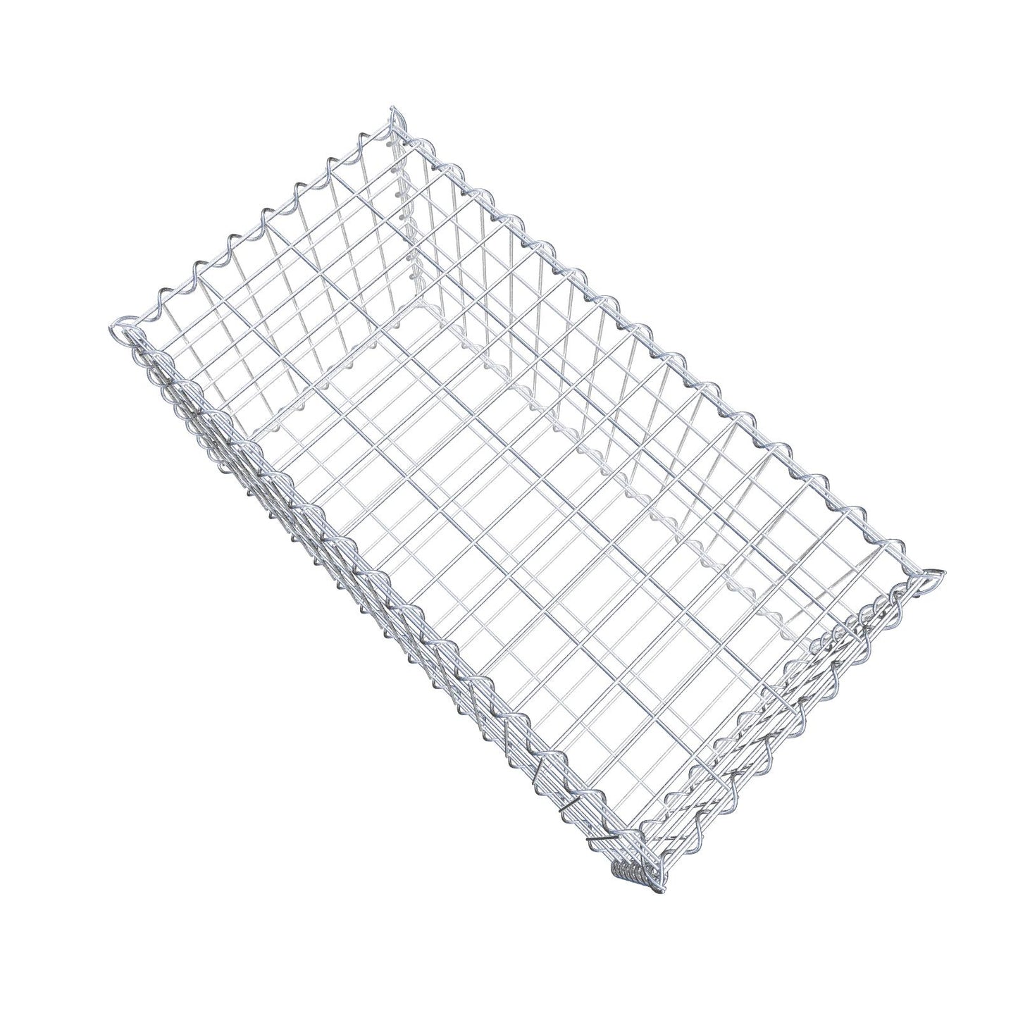 Schanskorf 80 cm x 40 cm x 40 cm (L x H x D), maaswijdte 5 cm x 10 cm, spiraalvormig