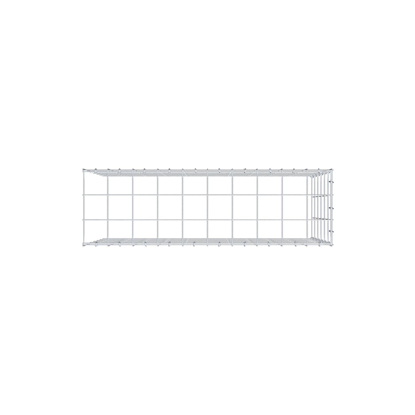 Fourche rapportée type 4 100 cm x 60 cm x 30 cm (L x H x P), maille 10 cm x 10 cm, anneau en C