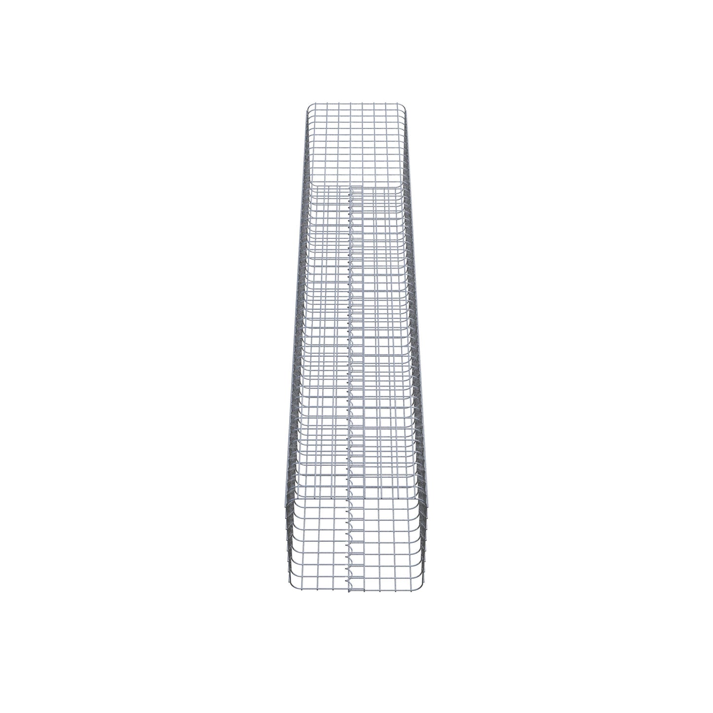 Coluna de gabião quadrada 42 cm x 42 cm, altura 230 cm, PM 5 cm x 5 cm