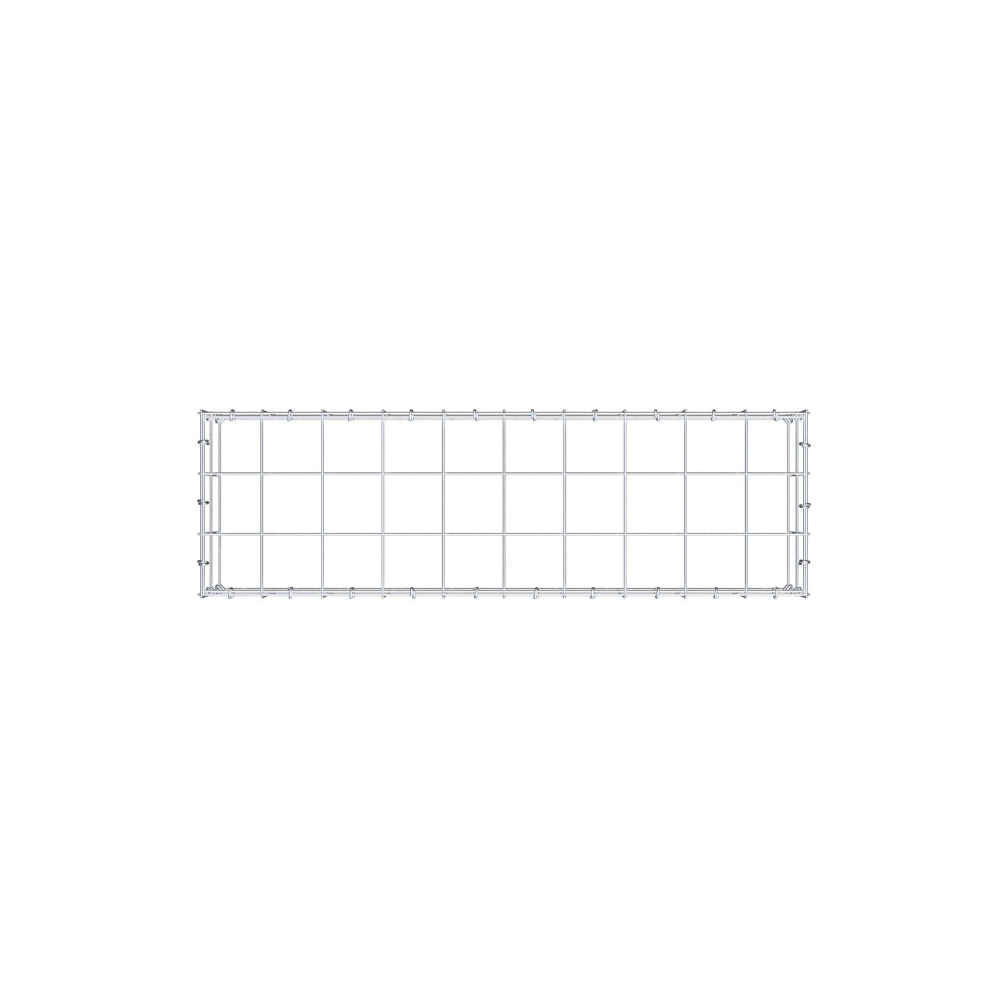 Type 3 oplegkorf 100 cm x 20 cm x 30 cm (L x H x D), maaswijdte 10 cm x 10 cm, C-ring