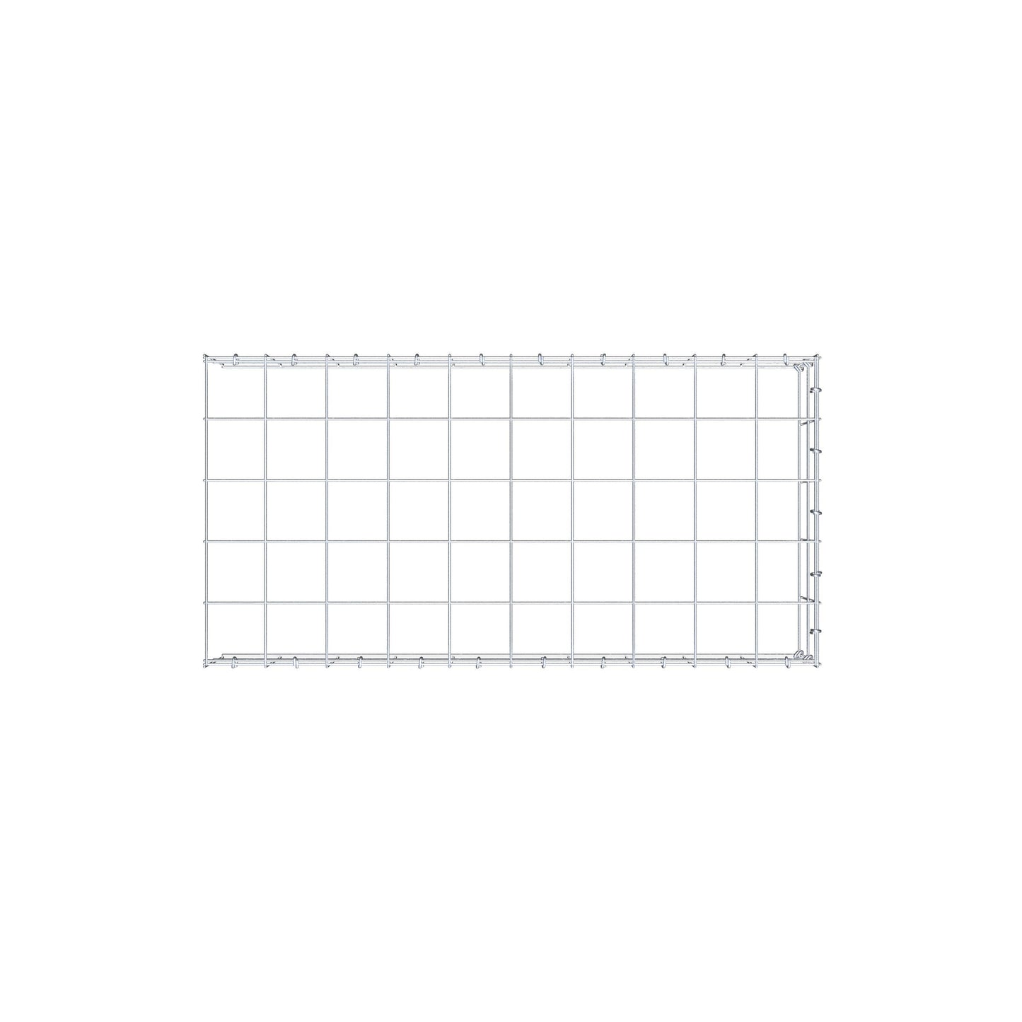 Anbaugabione Typ 4 100 cm x 20 cm x 50 cm (L x H x T), Maschenweite 10 cm x 10 cm, C-Ring