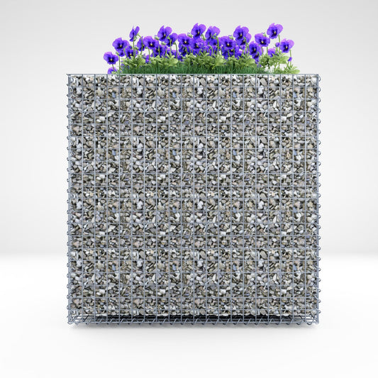 Letto rialzato rettangolare 100 cm x 100 cm x 60 cm (L x H x P), dimensione della rete 5 x 5 cm, spessore delle pareti 10 cm