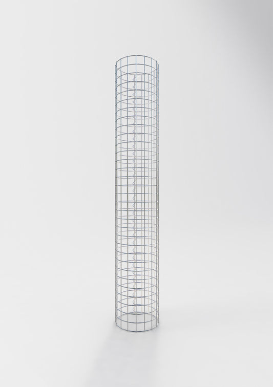 Gabion column around 27 cm diameter, 160 cm height, mesh size 5 cm x 5 cm