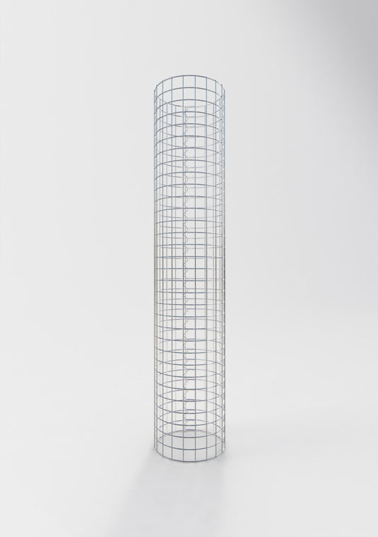 Gabion column around 32 cm diameter, 160 cm height, mesh size 5 cm x 5 cm