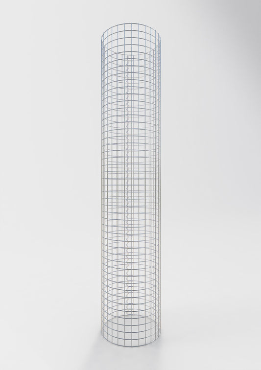 Gabion column around 47 cm diameter, 230 cm height, mesh size 5 cm x 5 cm