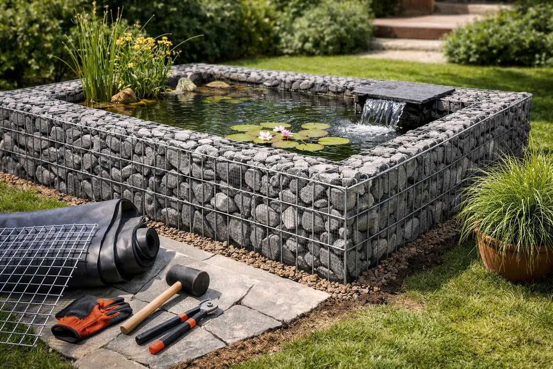 Gabionen-Hochteich selber bauen: so geht’s