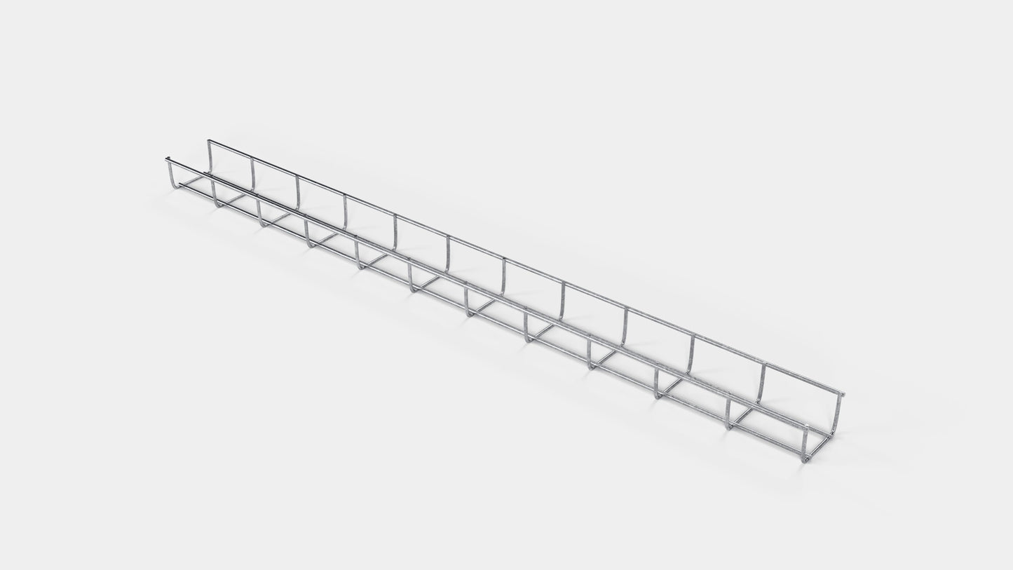 Canal para cables altura 110 cm, profundidad 5 cm, luz de malla 5 x 10 cm