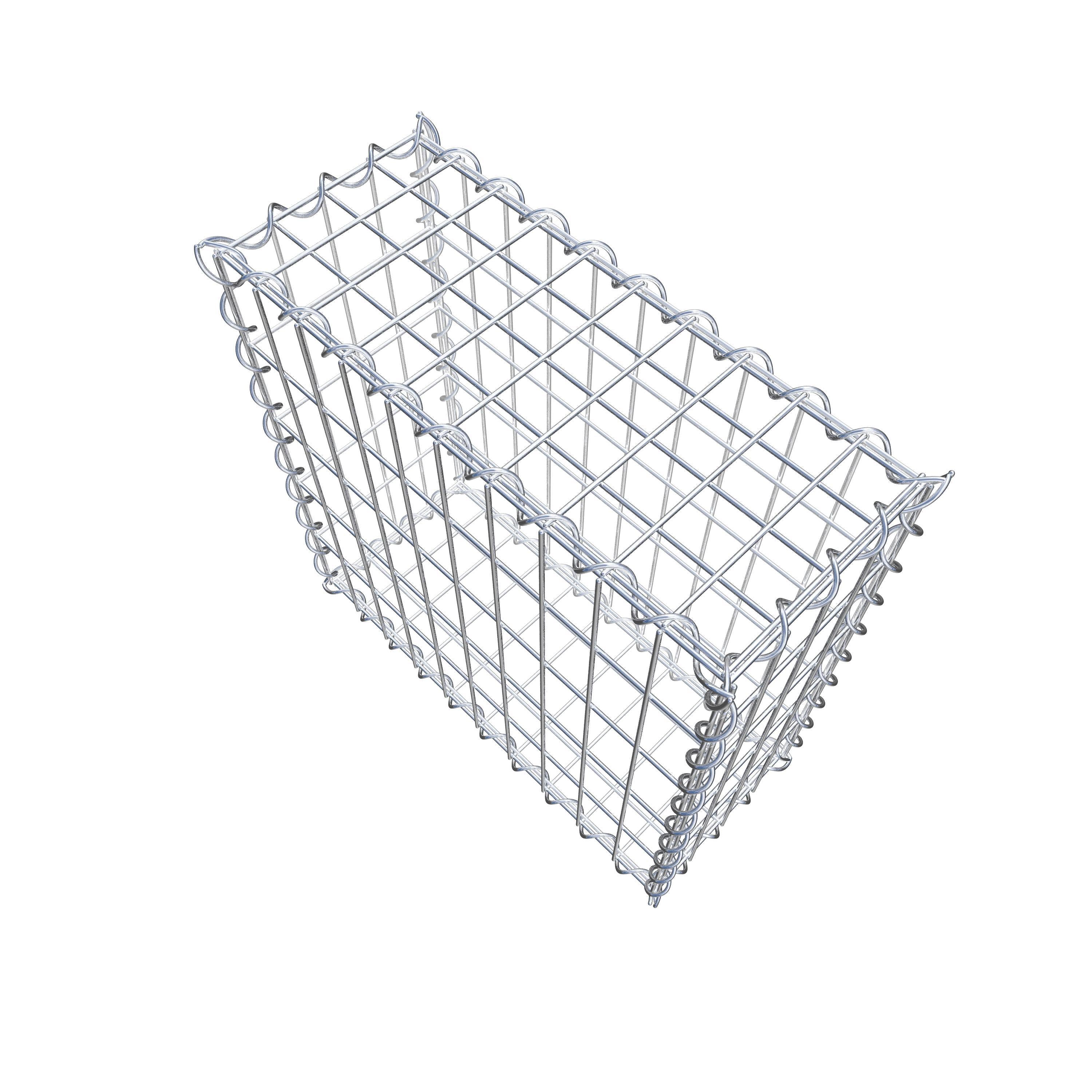 Gabion 50 cm x 50 cm x 20 cm (L x H x D), mesh size 5 cm x 10 cm, spiral