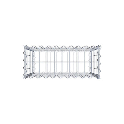 Gabion 50 cm x 50 cm x 20 cm (L x H x D), maskestørrelse 5 cm x 10 cm, spiral