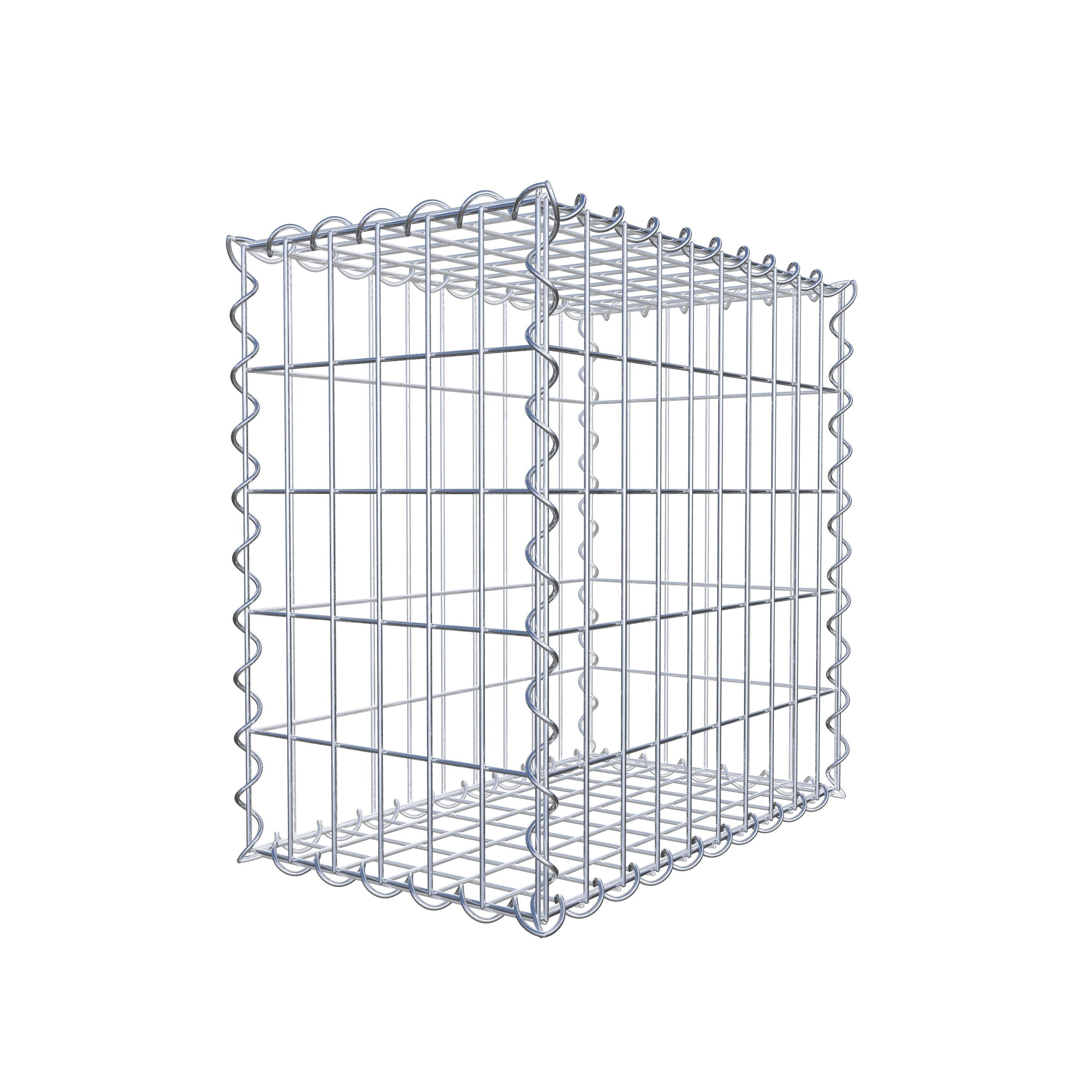 Gabion 50 cm x 50 cm x 30 cm (L x H x D), maskstorlek 5 cm x 10 cm, spiral