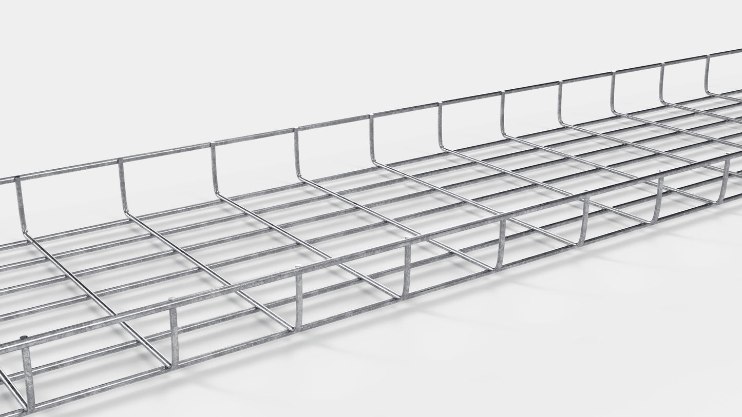 Kabelkanallængde 29 cm, dybde 5 cm, maskestørrelse 5 x 10 cm 