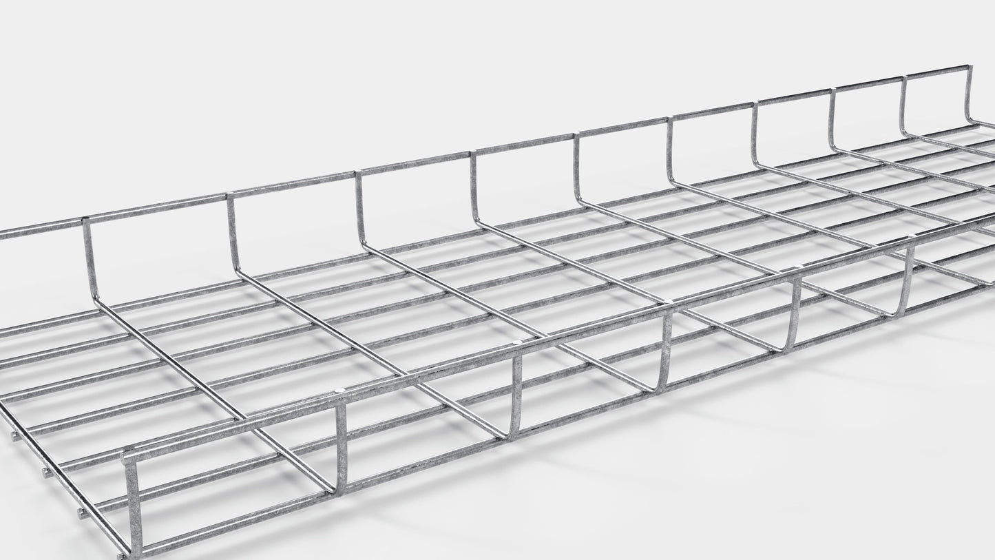 Kabelkanallængde 29 cm, dybde 5 cm, maskestørrelse 5 x 10 cm 