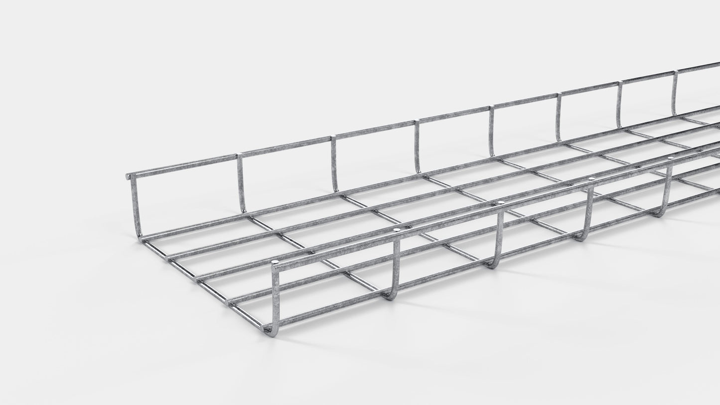 Canal para cables altura 110 cm, profundidad 5 cm, luz de malla 5 x 10 cm