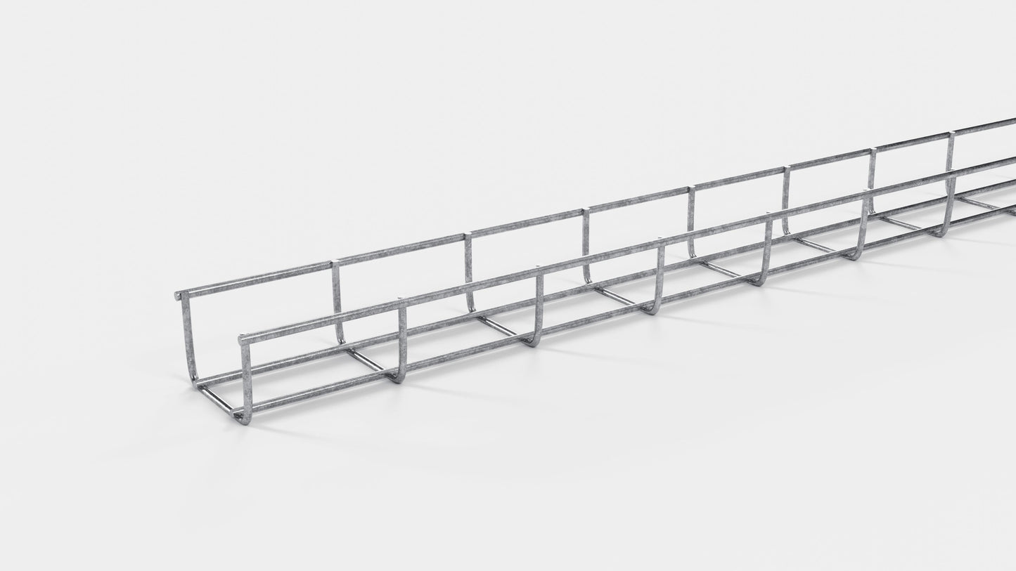 Canal para cables altura 110 cm, profundidad 5 cm, luz de malla 5 x 10 cm