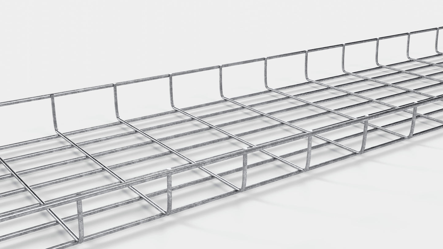 Kabelkanallængde 29 cm, dybde 5 cm, maskestørrelse 5 x 10 cm 