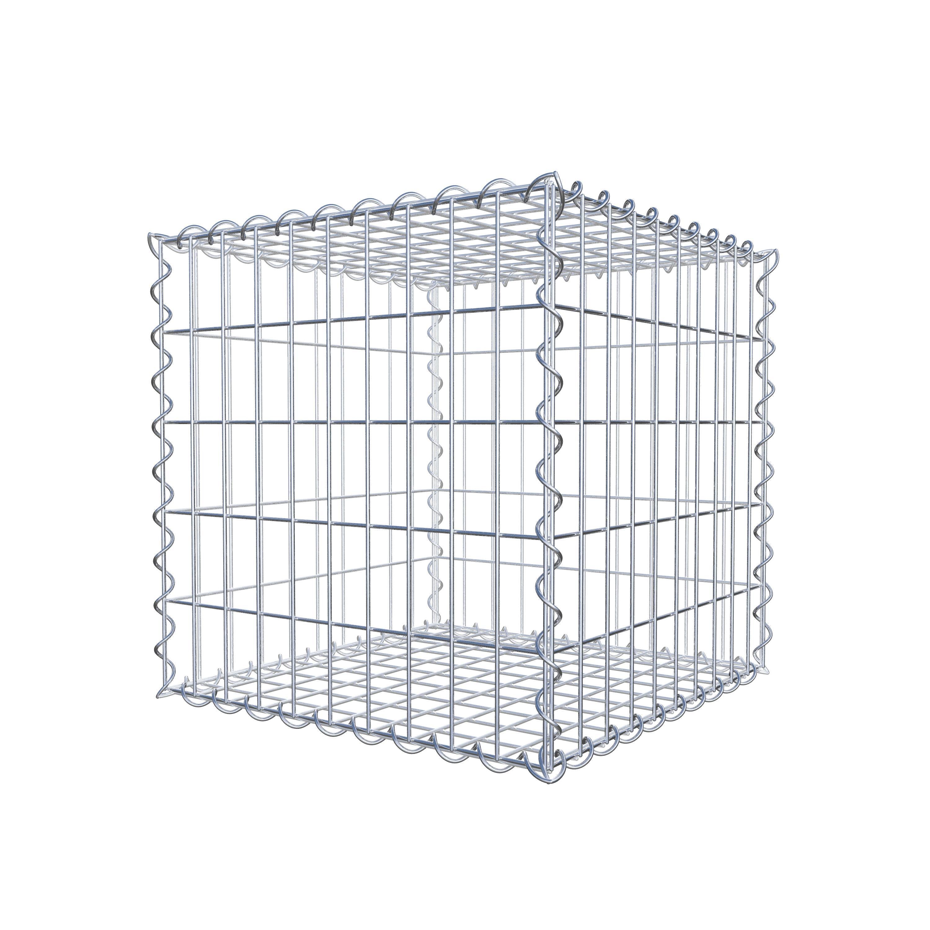 Gabion 50 cm x 50 cm x 50 cm (L x H x D), mesh size 5 cm x 10 cm, spiral