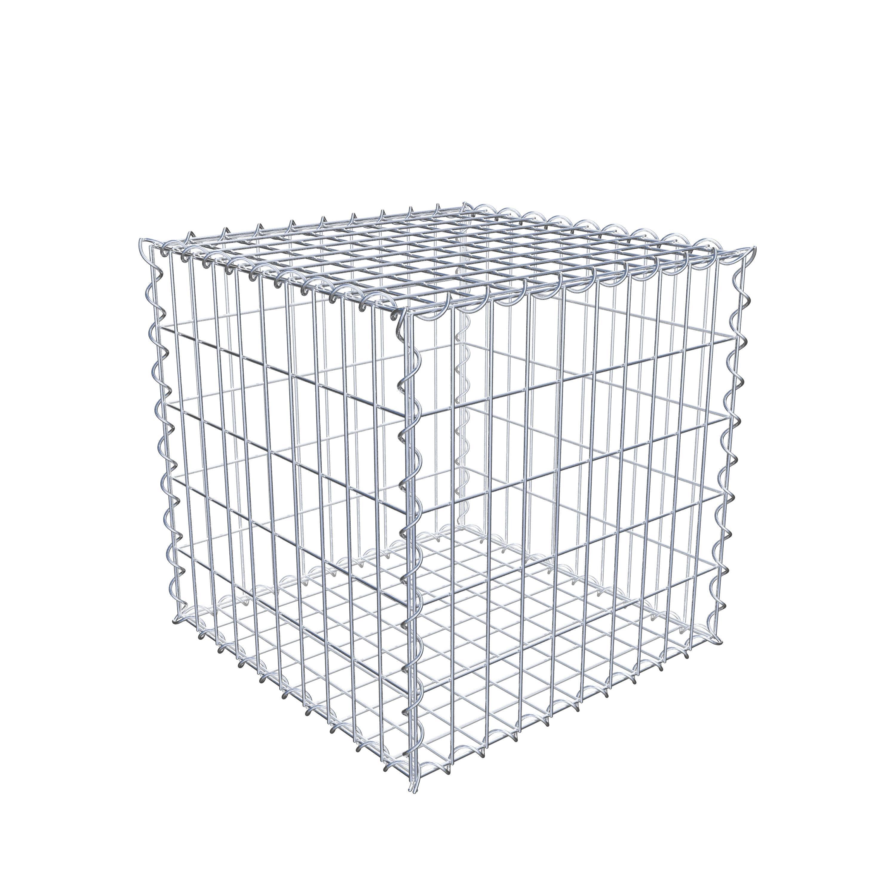 Gabion 50 cm x 50 cm x 50 cm (L x H x D), maskestørrelse 5 cm x 10 cm, spiral