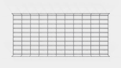 Canal para cables altura 110 cm, profundidad 5 cm, luz de malla 5 x 10 cm