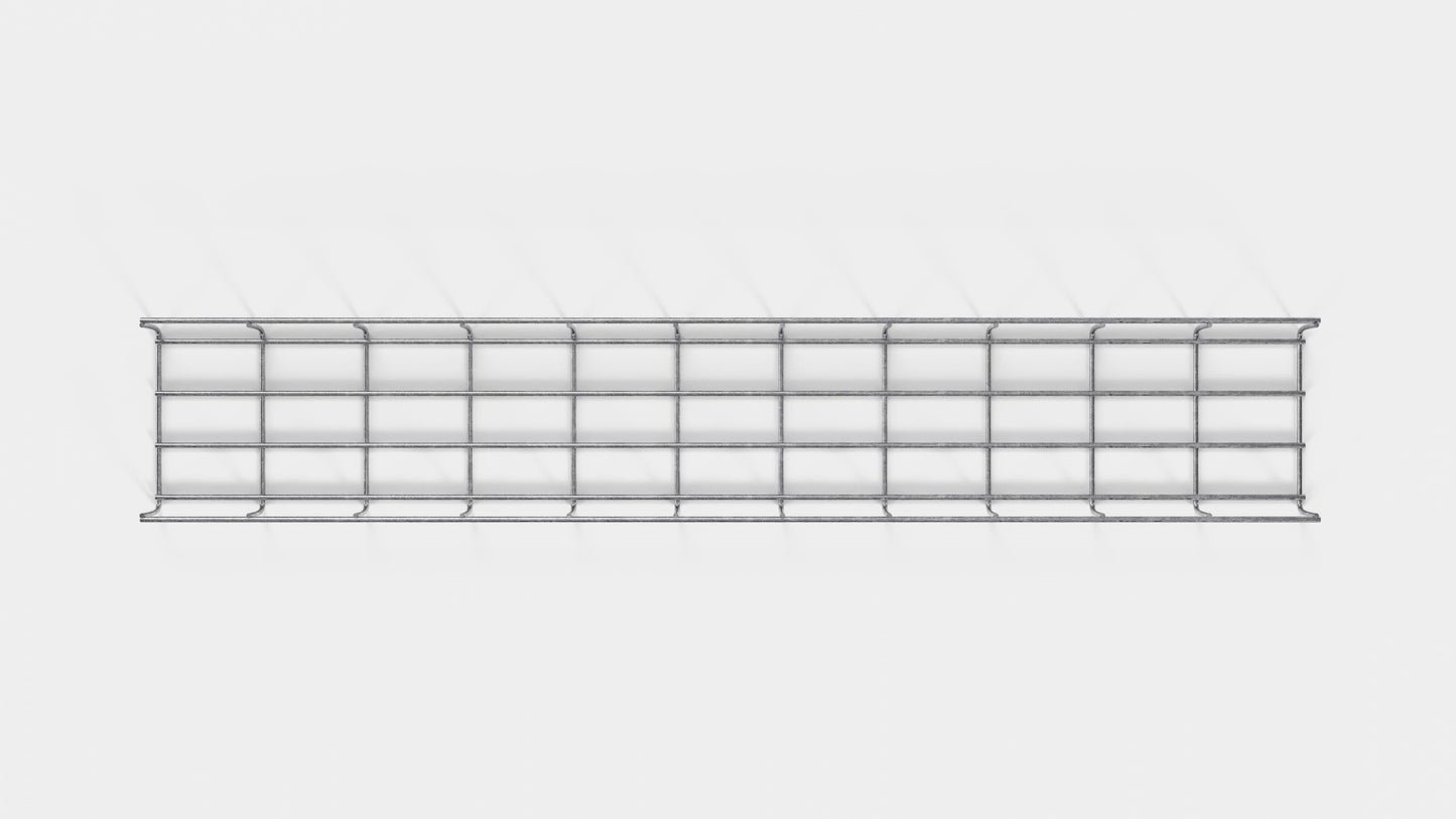 Canal para cables altura 110 cm, profundidad 5 cm, luz de malla 5 x 10 cm