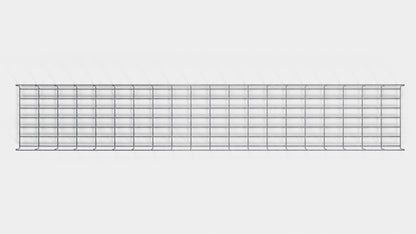 Kabelkanallængde 29 cm, dybde 5 cm, maskestørrelse 5 x 10 cm 