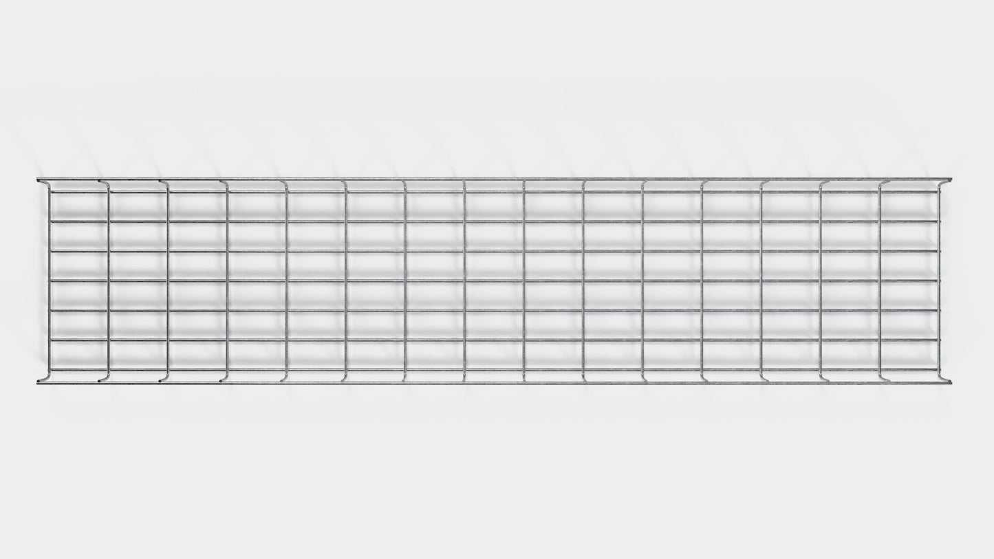 Kabelkanallængde 29 cm, dybde 5 cm, maskestørrelse 5 x 10 cm 