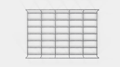 Kabelkanallængde 29 cm, dybde 5 cm, maskestørrelse 5 x 10 cm 