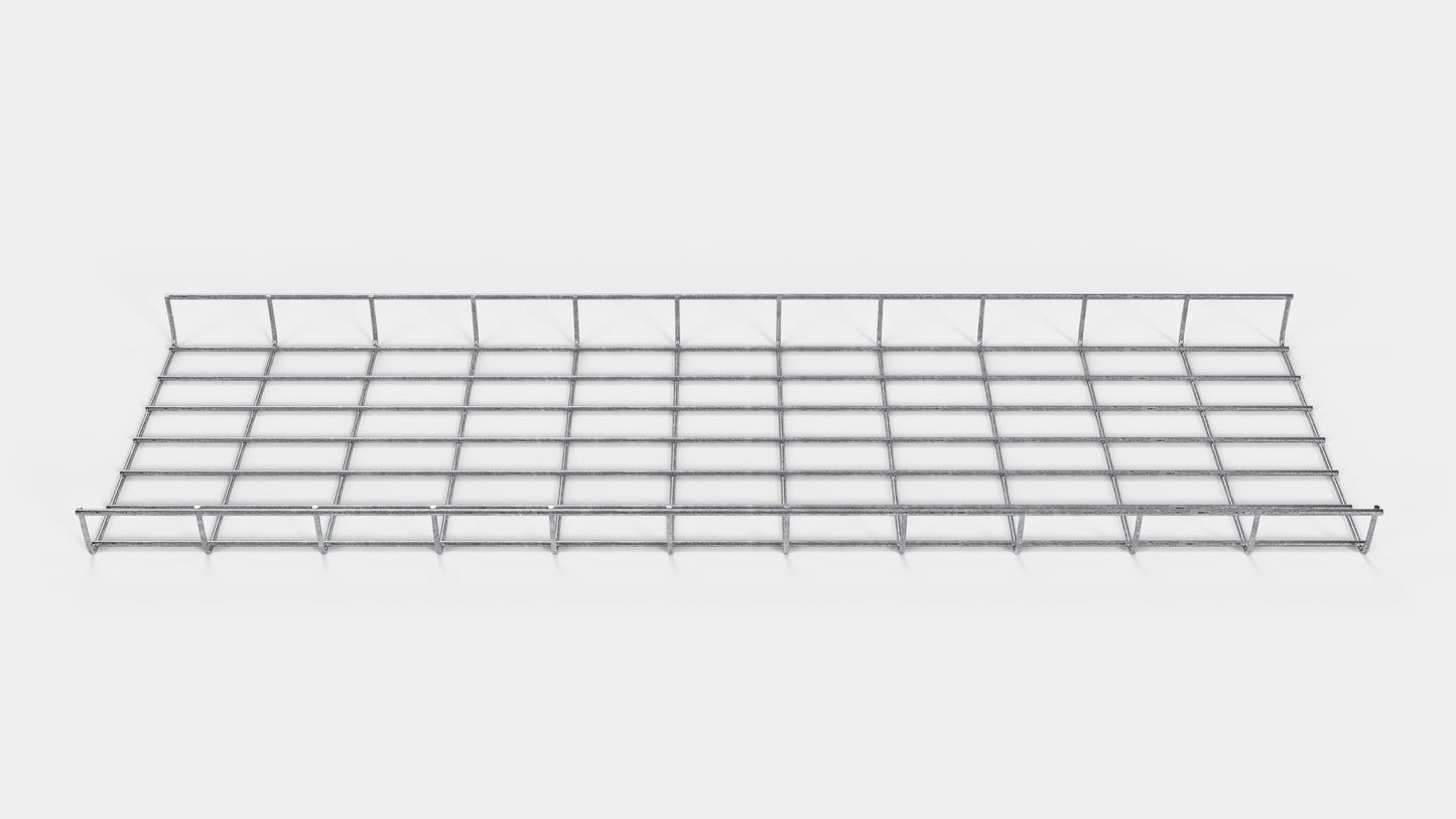 Canal para cables altura 110 cm, profundidad 5 cm, luz de malla 5 x 10 cm