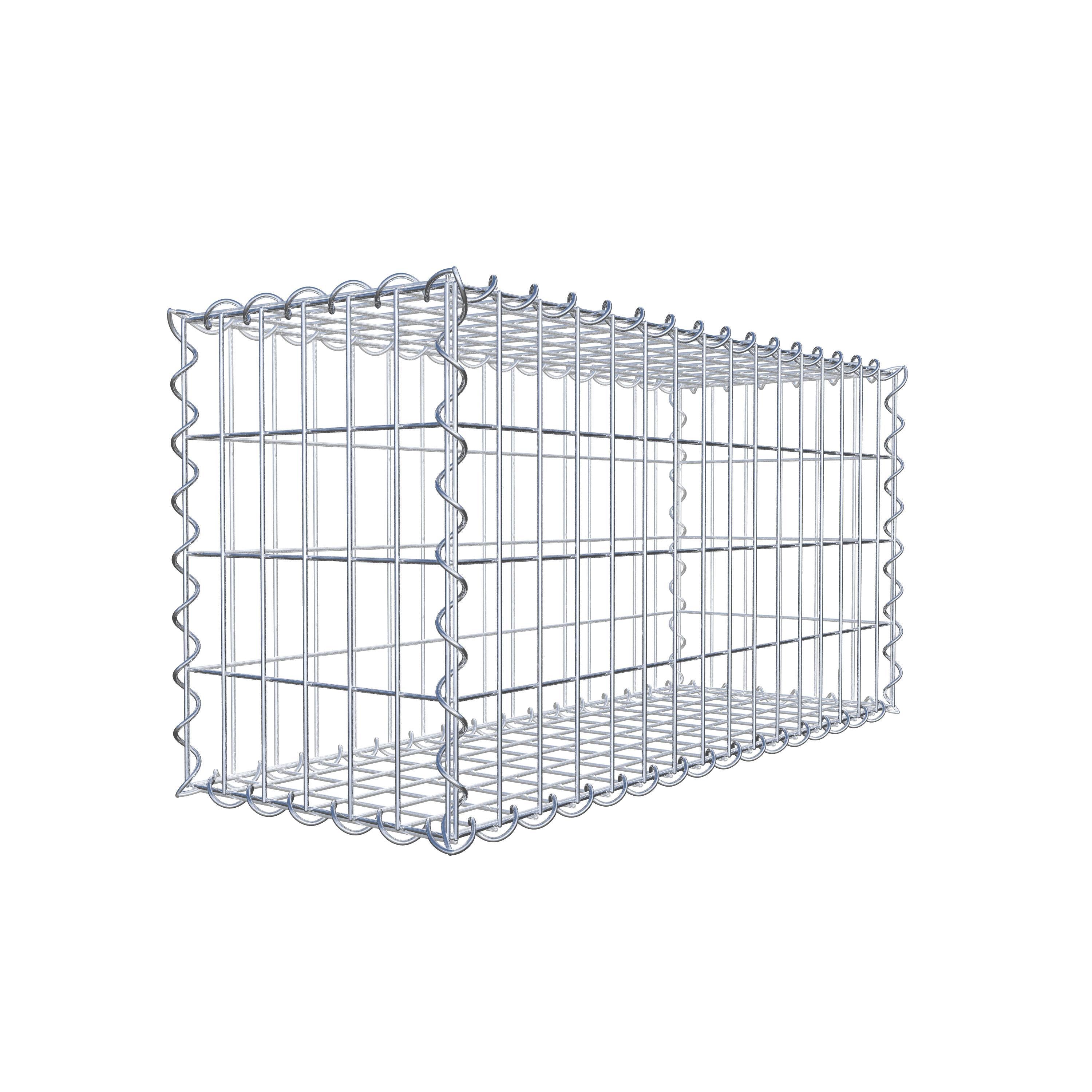 Gabion 80 cm x 40 cm x 30 cm (L x H x D), mesh size 5 cm x 10 cm, spiral