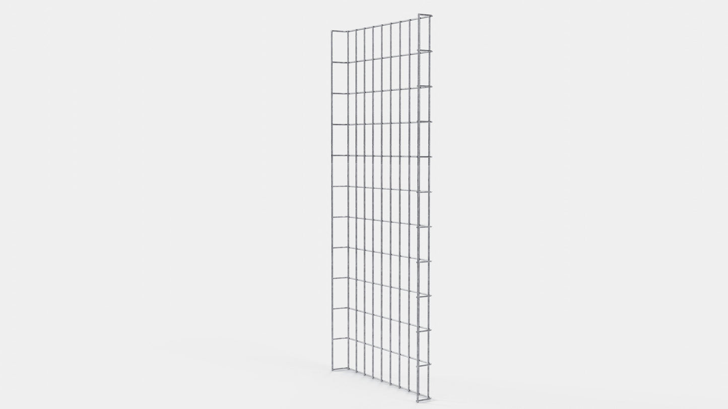 Canal para cables altura 110 cm, profundidad 5 cm, luz de malla 5 x 10 cm