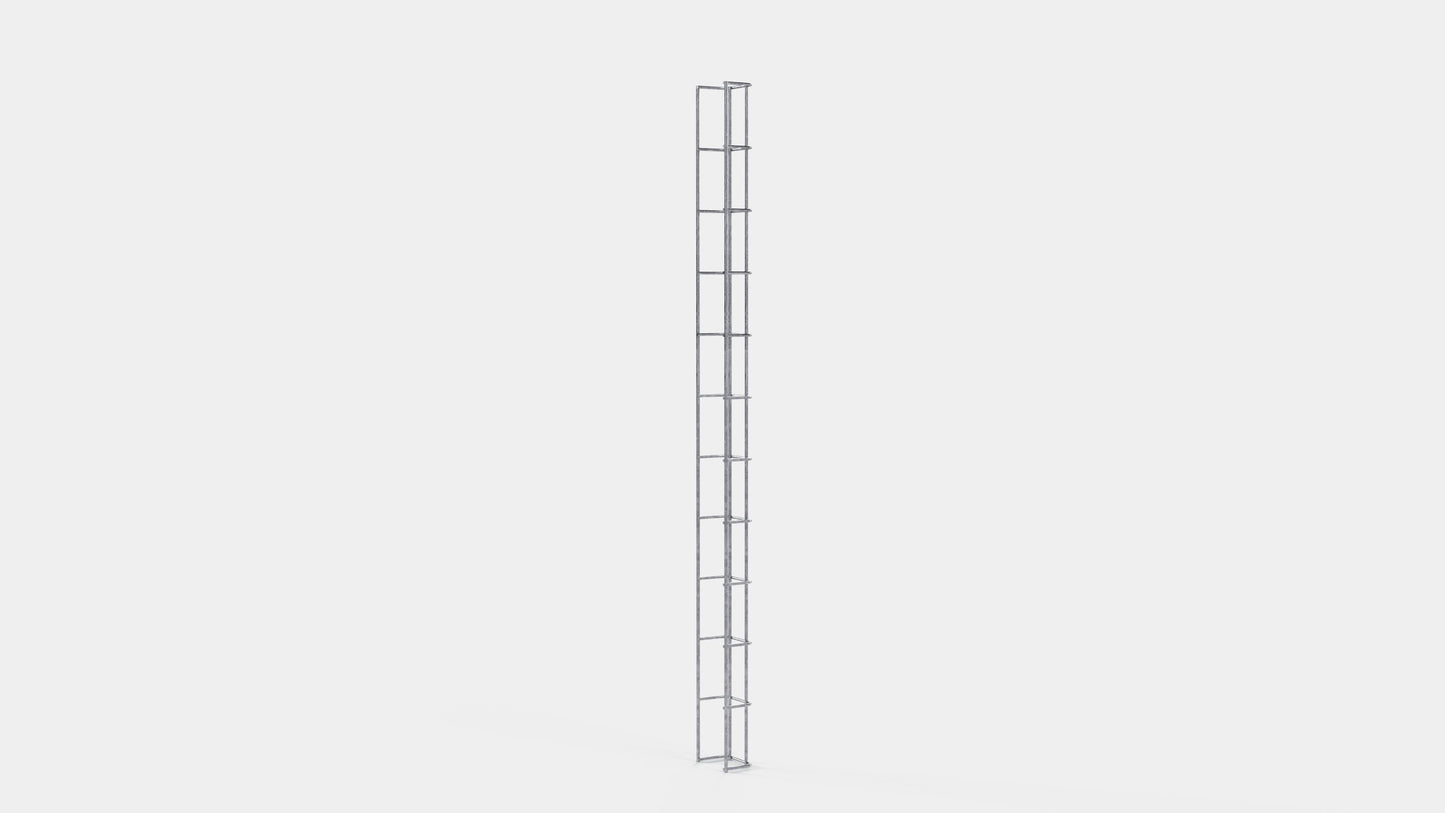 Canal para cables altura 110 cm, profundidad 5 cm, luz de malla 5 x 10 cm