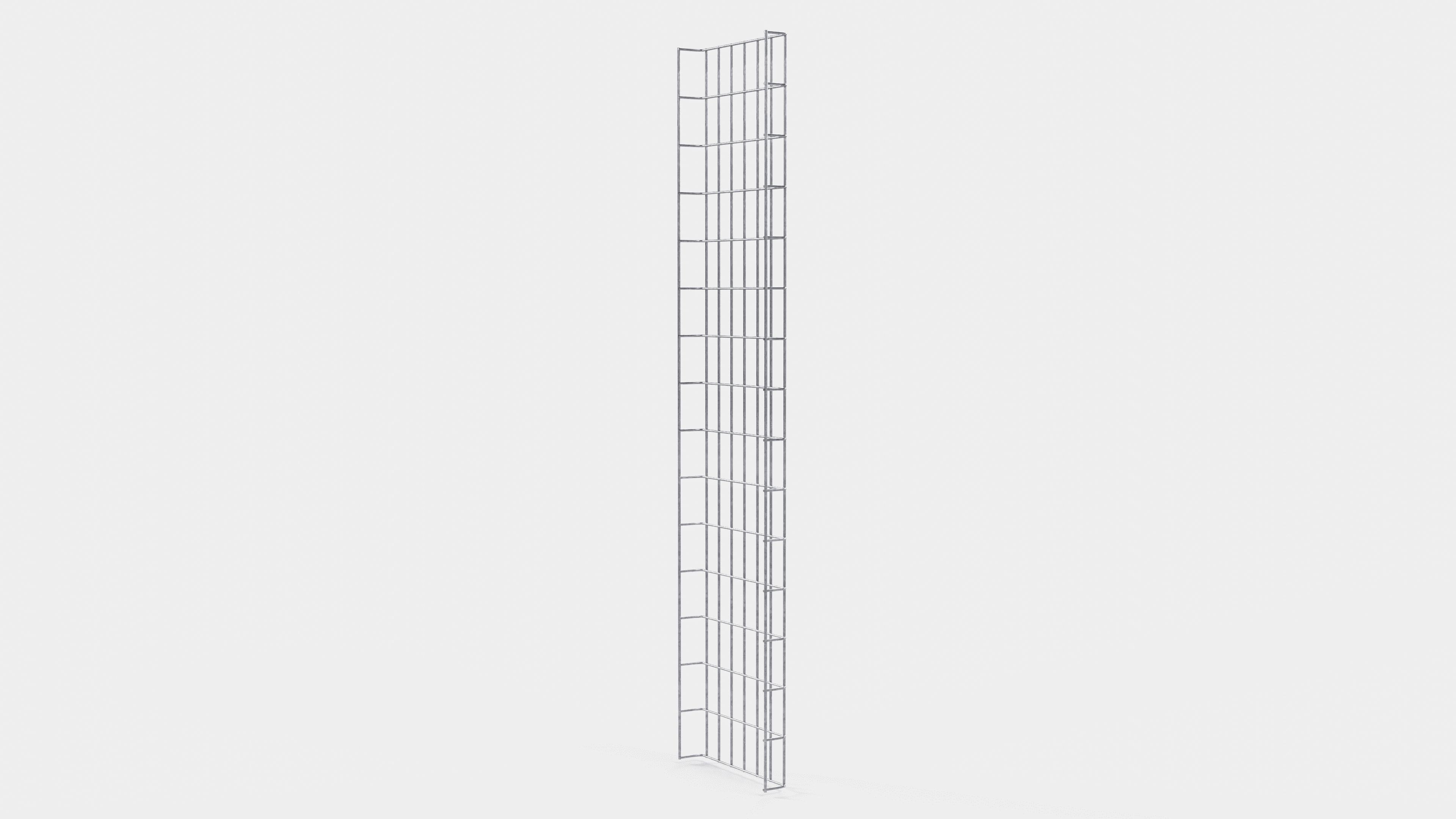 Lunghezza canalina 29 cm, profondità 5 cm, dimensione maglia 5 x 10 cm