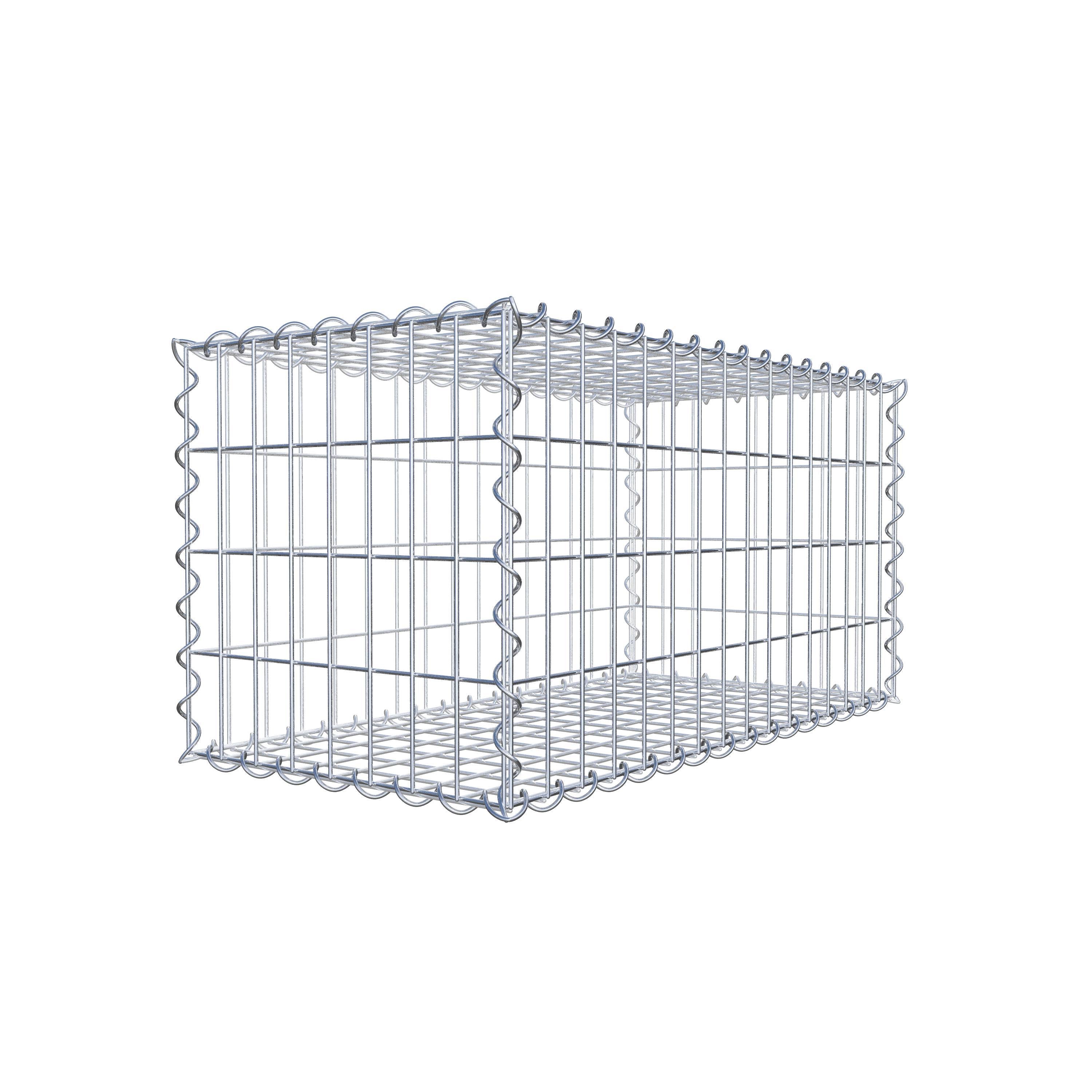 Gabion 80 cm x 40 cm x 40 cm (L x H x D), mesh size 5 cm x 10 cm, spiral