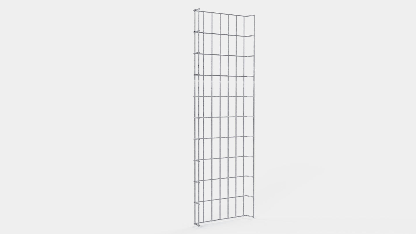 Kabelkanallængde 29 cm, dybde 5 cm, maskestørrelse 5 x 10 cm 