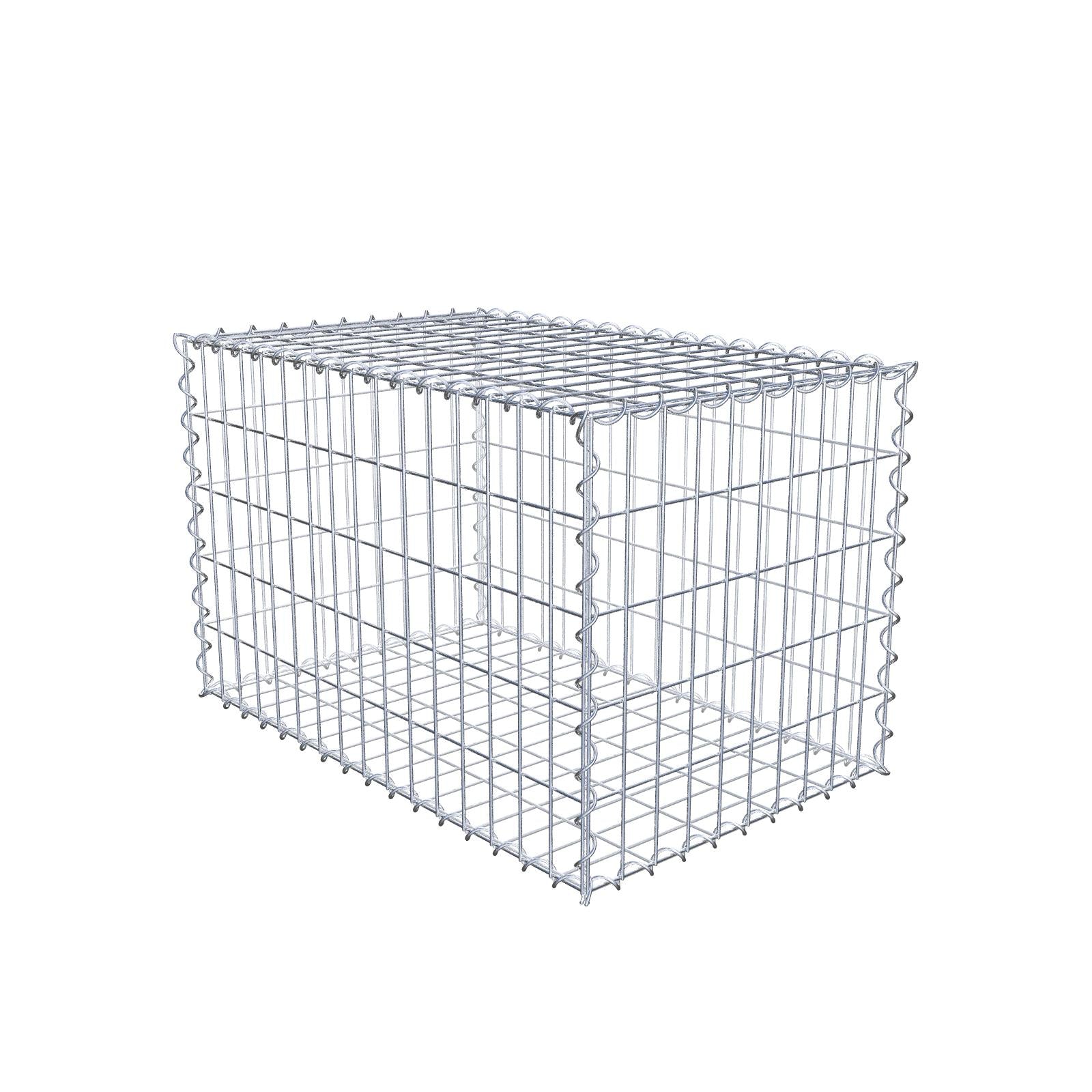 Gabbione 80 cm x 50 cm x 50 cm (L x H x P), maglia 5 cm x 10 cm, spirale