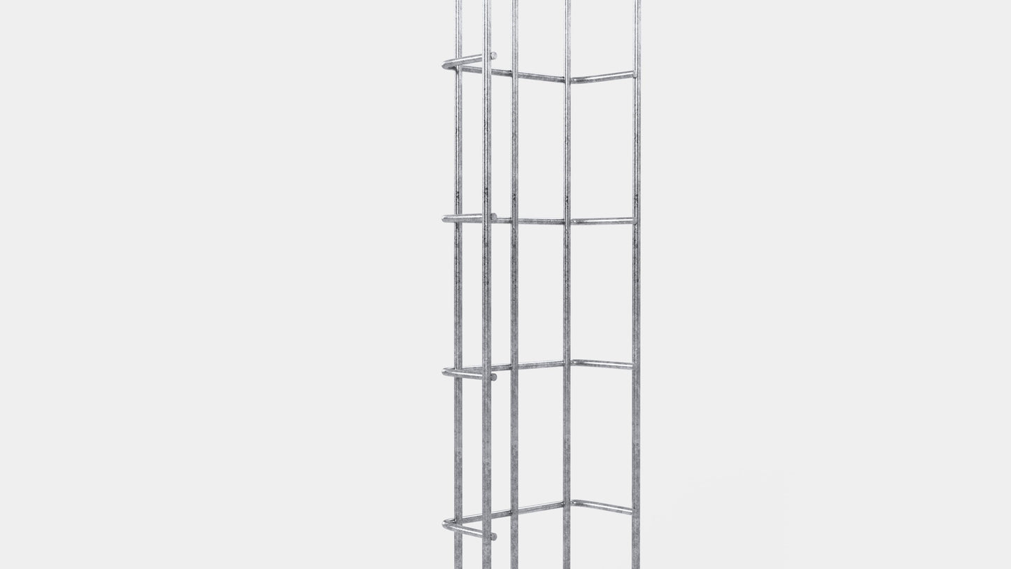 Canal para cables altura 110 cm, profundidad 5 cm, luz de malla 5 x 10 cm