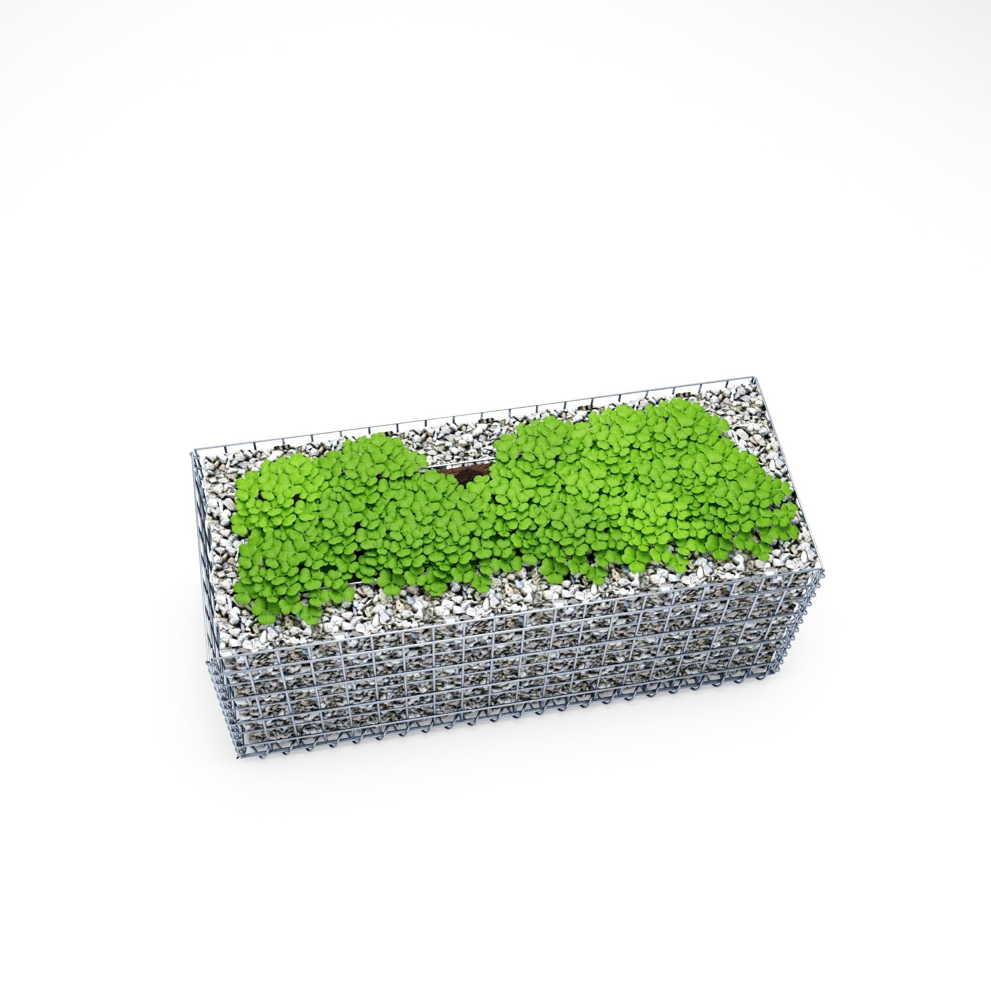 Raised bed square 100 cm x 40 cm x 40 cm (L x H x D), mesh size 5 x 5 cm, wall thickness 10 cm