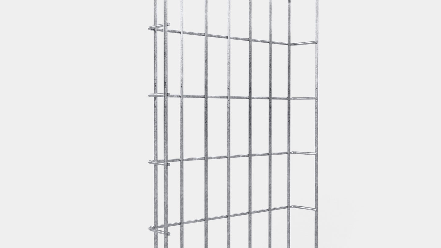 Canal para cables altura 110 cm, profundidad 5 cm, luz de malla 5 x 10 cm