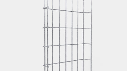 Canal para cables altura 110 cm, profundidad 5 cm, luz de malla 5 x 10 cm