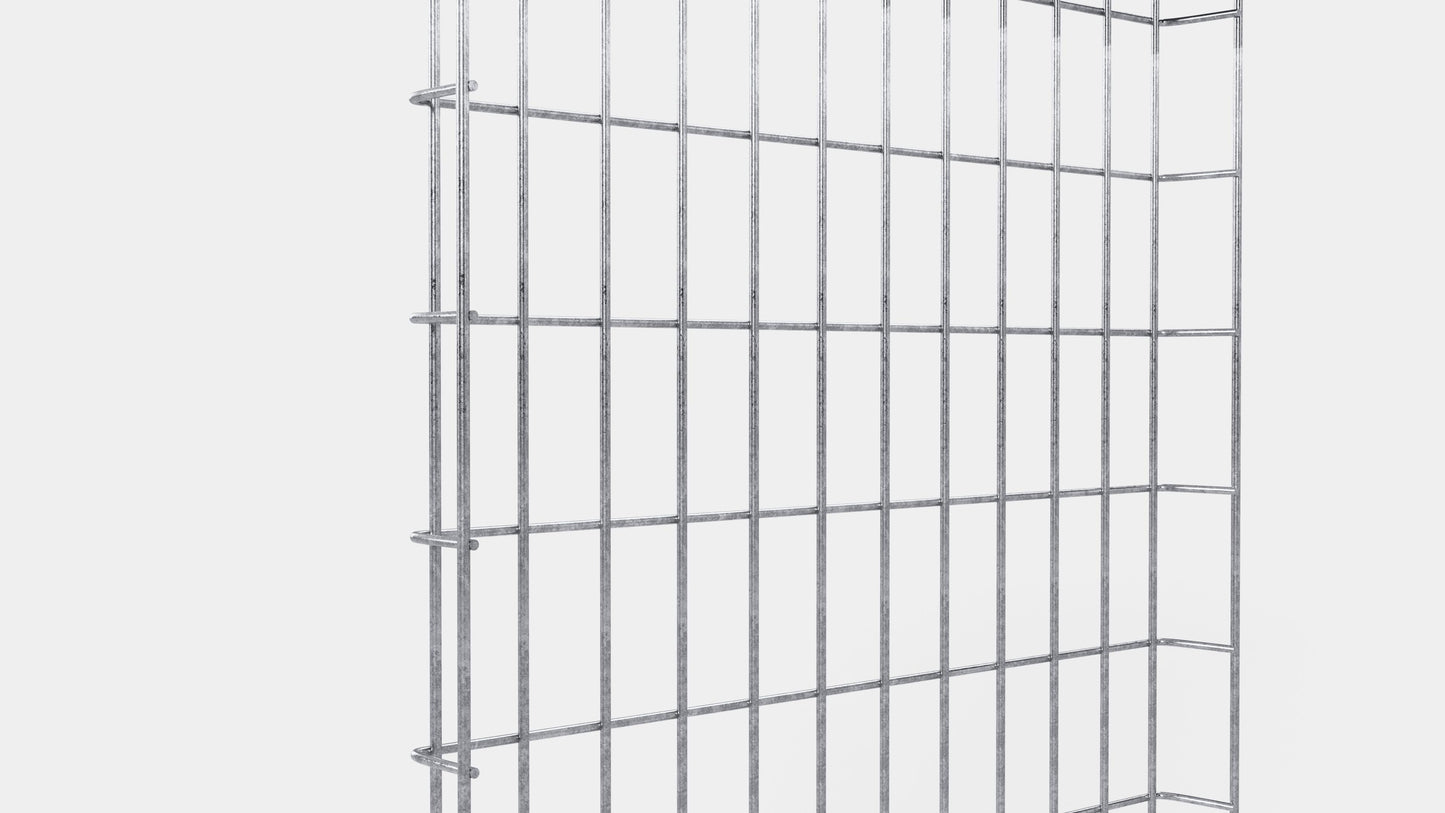 Canal para cables altura 110 cm, profundidad 5 cm, luz de malla 5 x 10 cm