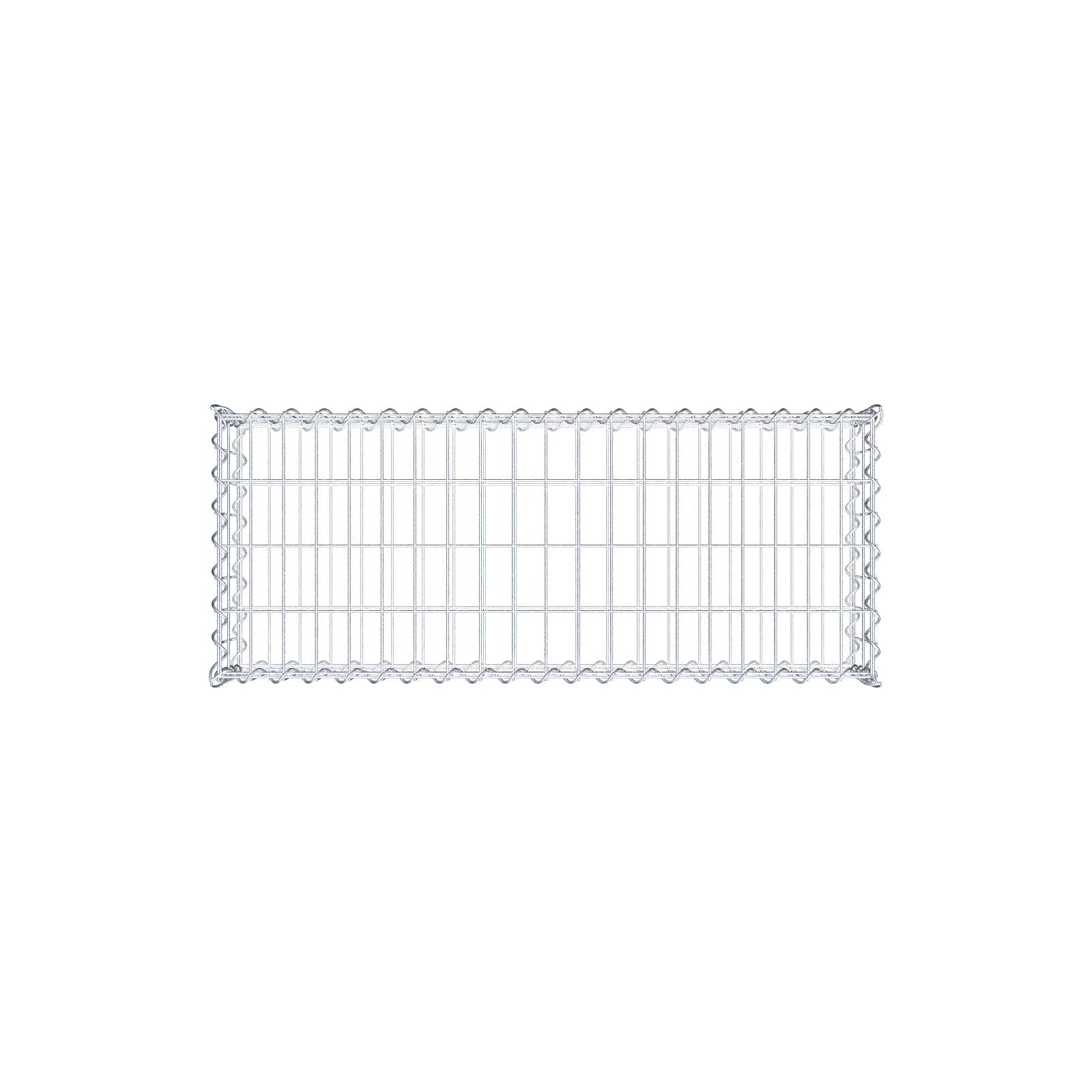 Gabião 100 cm x 20 cm x 40 cm (C x A x P), malhagem 5 cm x 10 cm, espiral