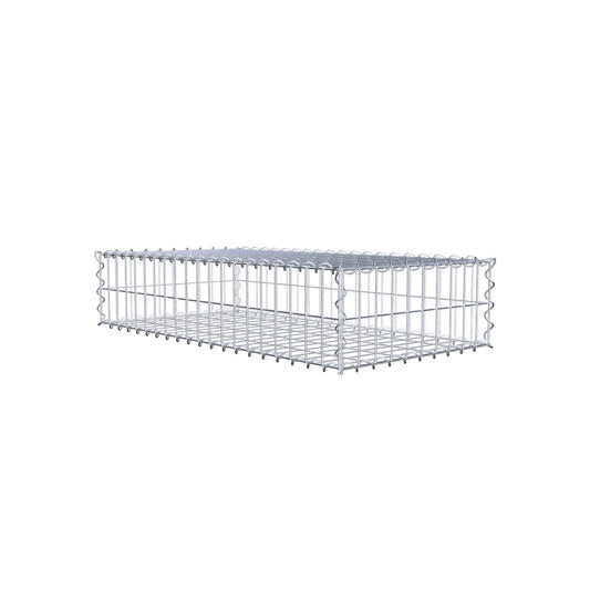 Schanskorf 100 cm x 20 cm x 50 cm (L x H x D), maaswijdte 5 cm x 10 cm, spiraalvormig