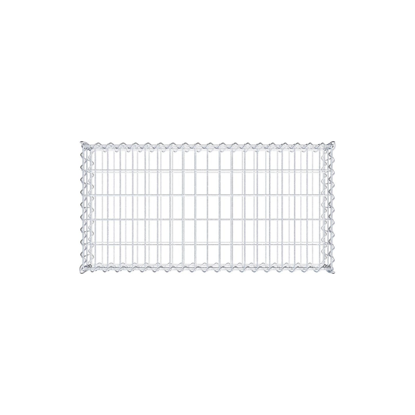 Gabion 100 cm x 20 cm x 50 cm (L x H x D), maskestørrelse 5 cm x 10 cm, spiral