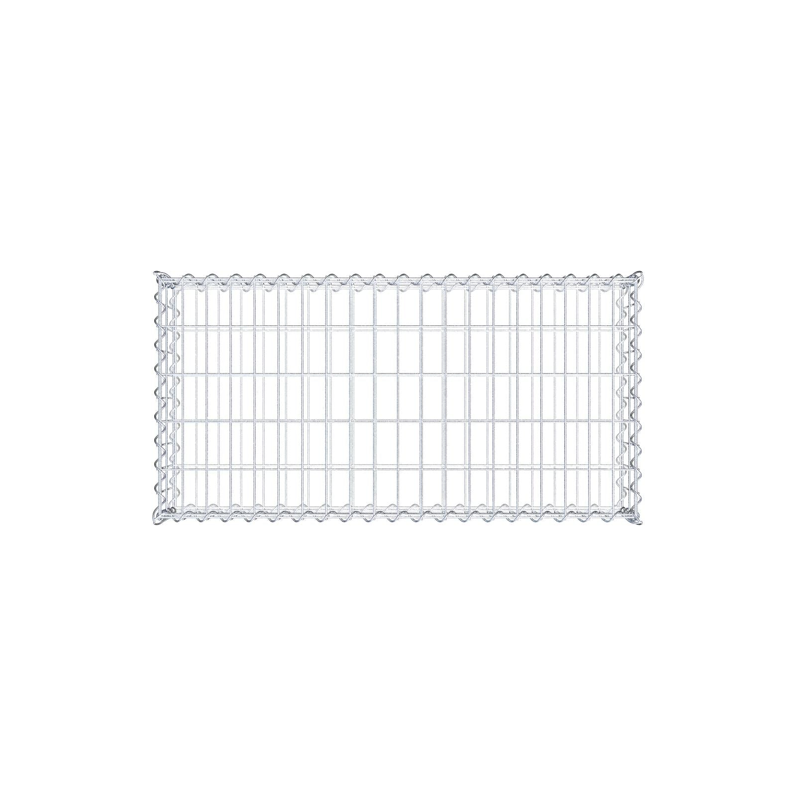 Gabbione 100 cm x 20 cm x 50 cm (L x H x P), maglia 5 cm x 10 cm, spirale