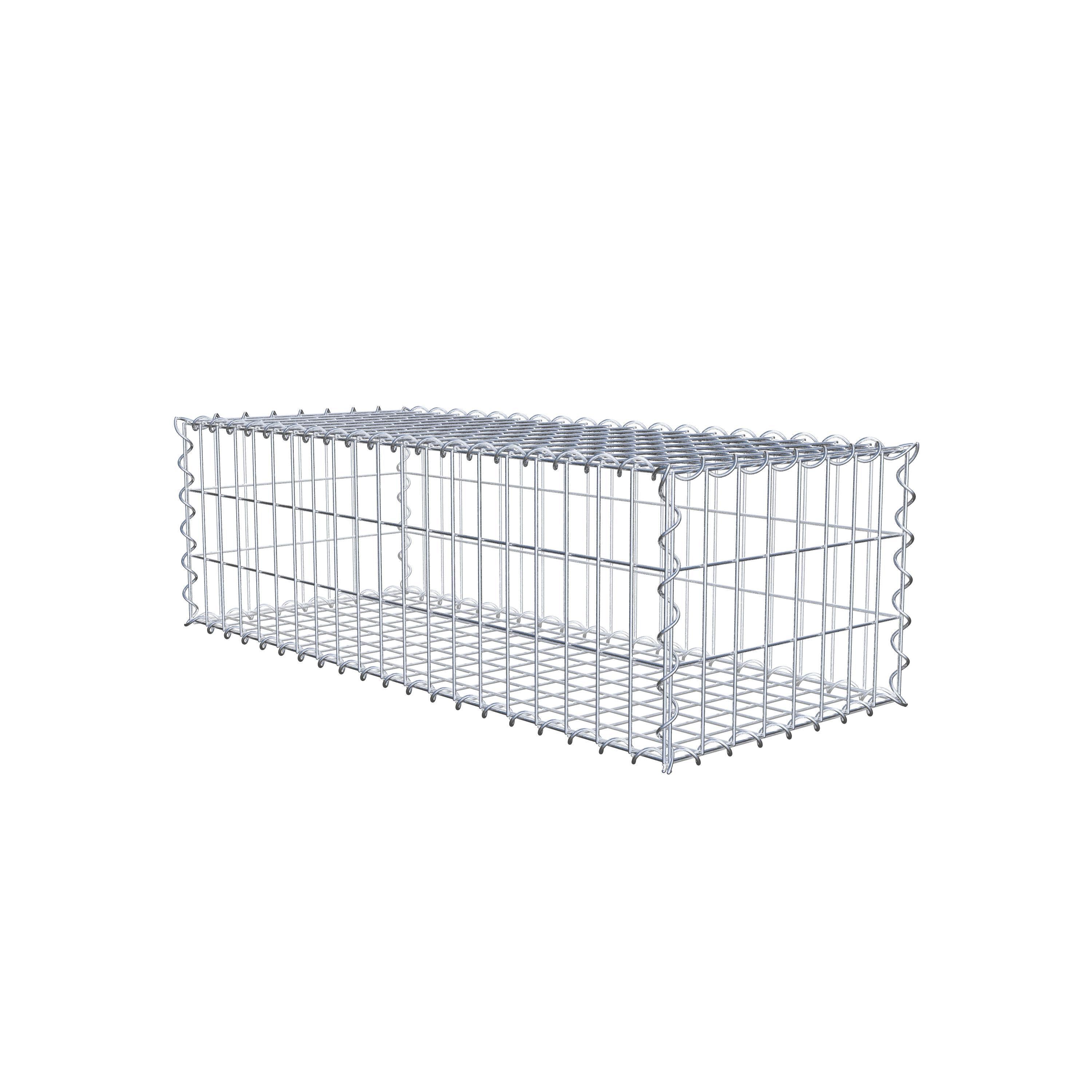 Gabion 100 cm x 30 cm x 40 cm (L x H x D), maskestørrelse 5 cm x 10 cm, spiral