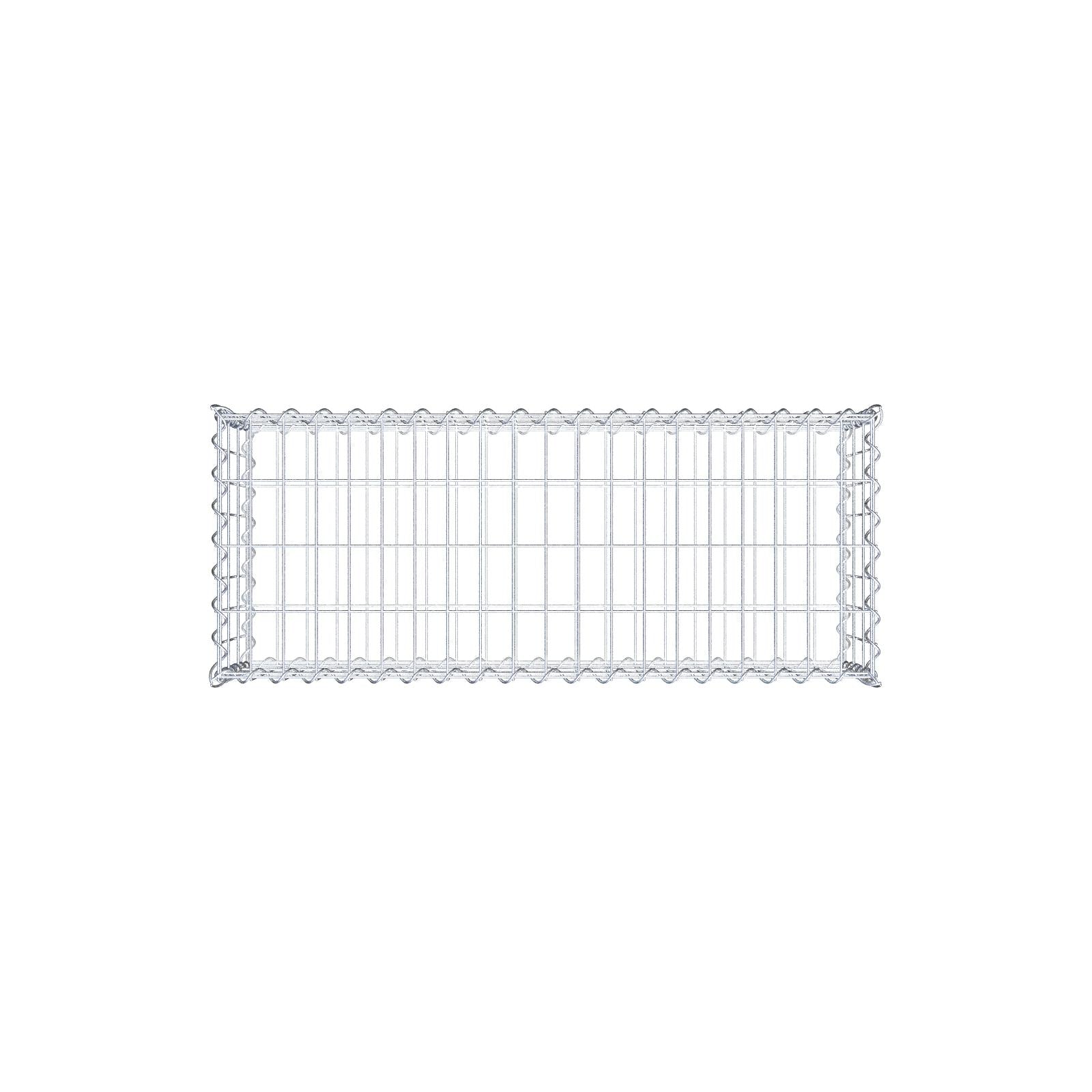 Gabion 100 cm x 30 cm x 40 cm (L x H x P), mailles 5 cm x 10 cm, spirale