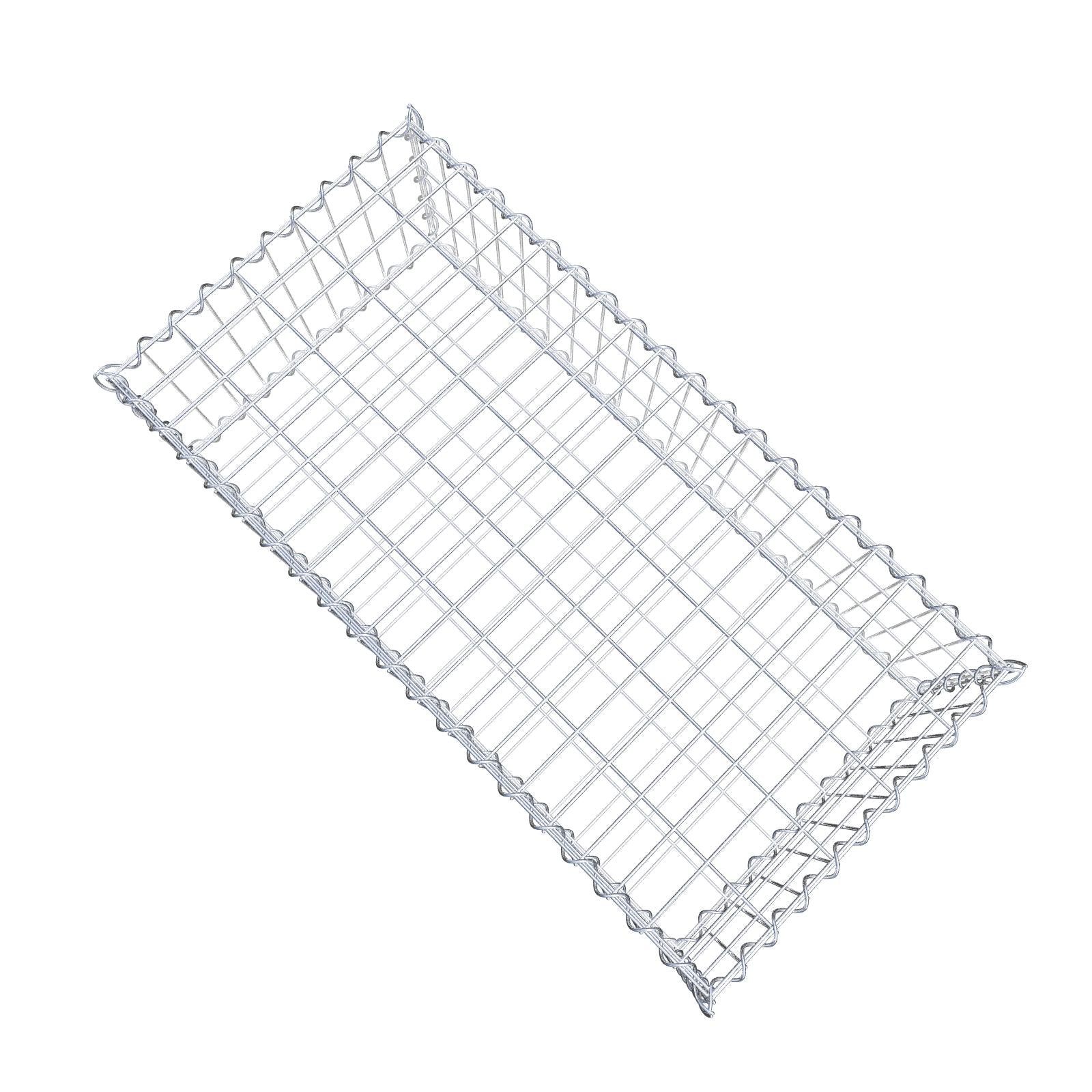 Gabião 100 cm x 30 cm x 50 cm (C x A x P), malhagem 5 cm x 10 cm, espiral