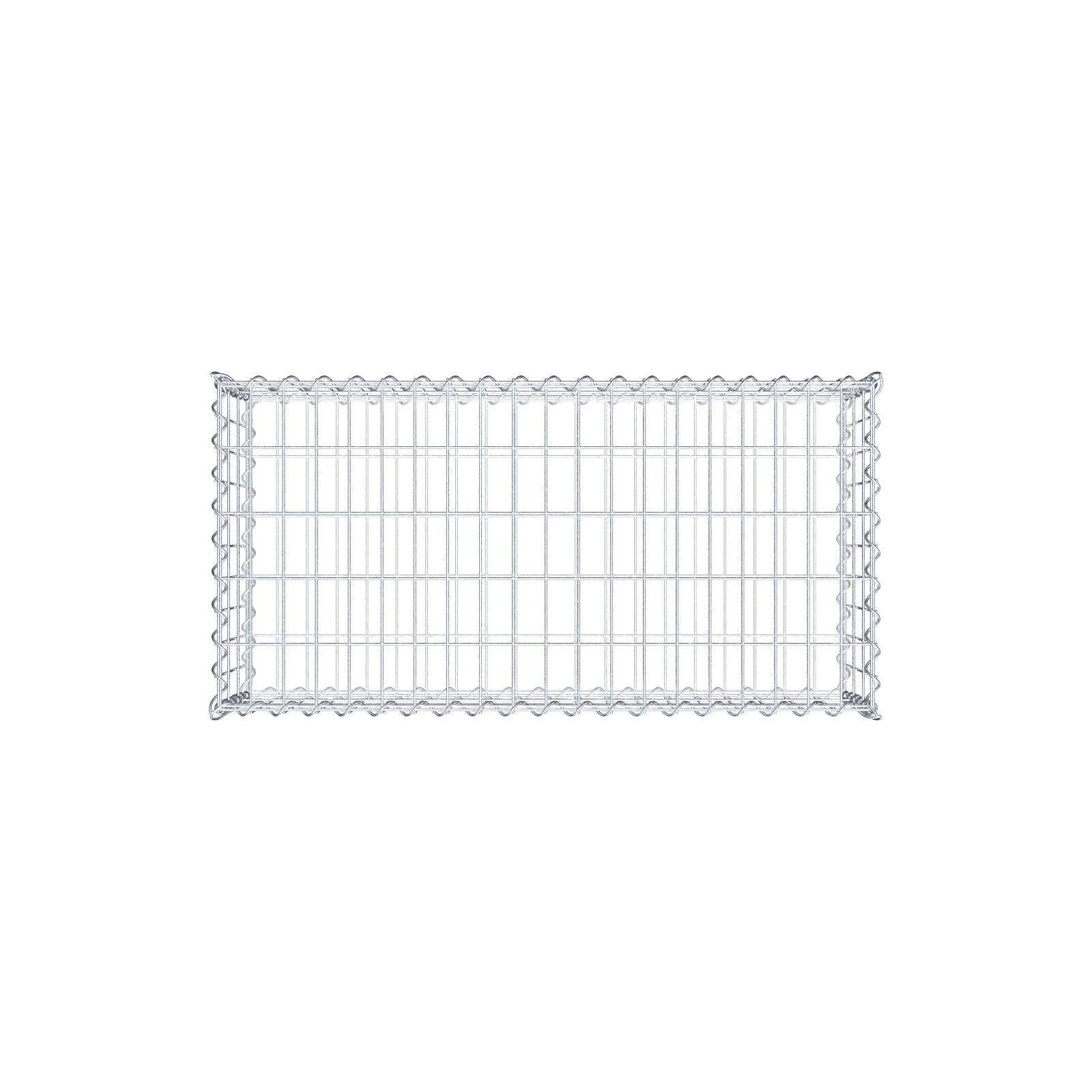 Gabião 100 cm x 30 cm x 50 cm (C x A x P), malhagem 5 cm x 10 cm, espiral