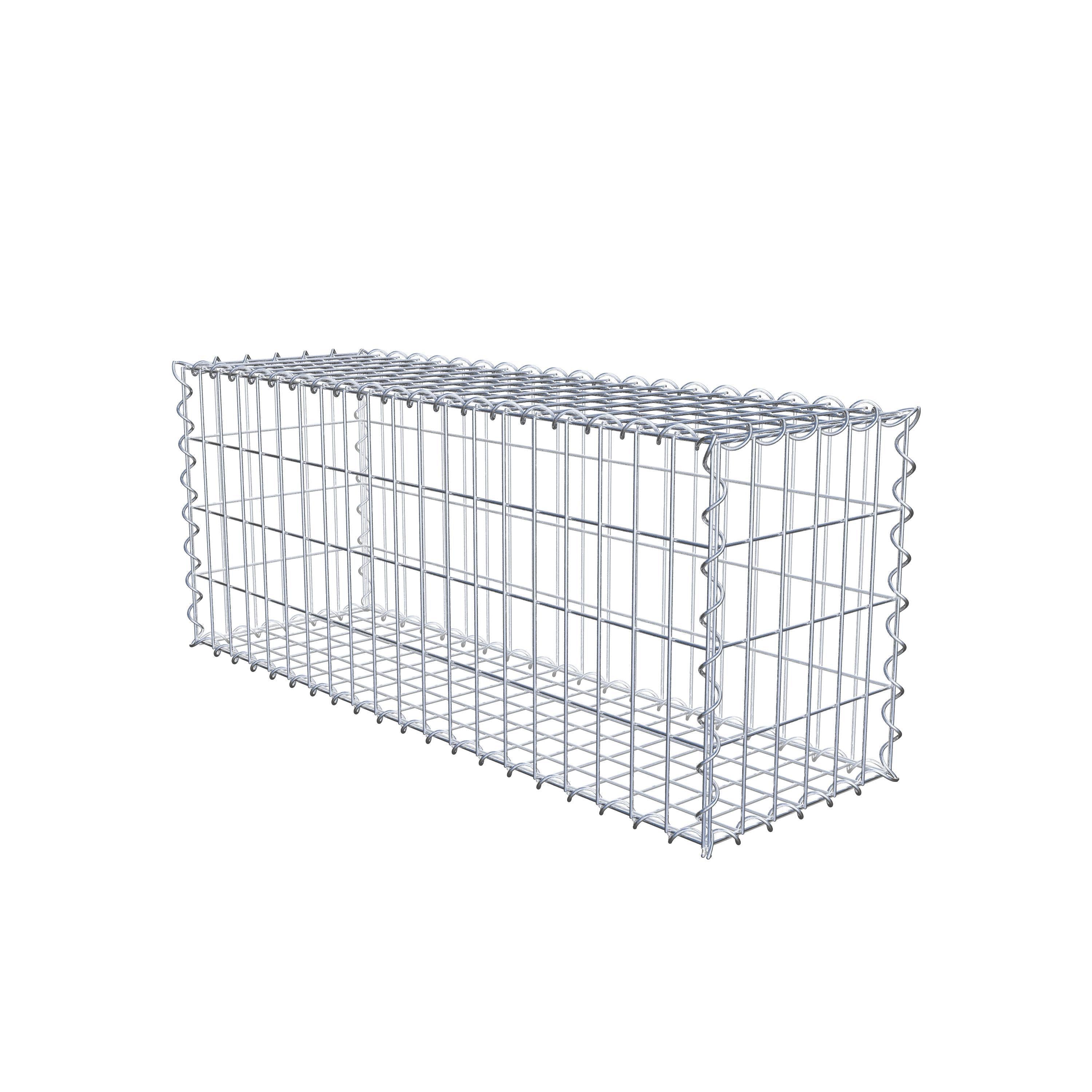 Gabion 100 cm x 40 cm x 30 cm (L x H x D), mesh size 5 cm x 10 cm, spiral