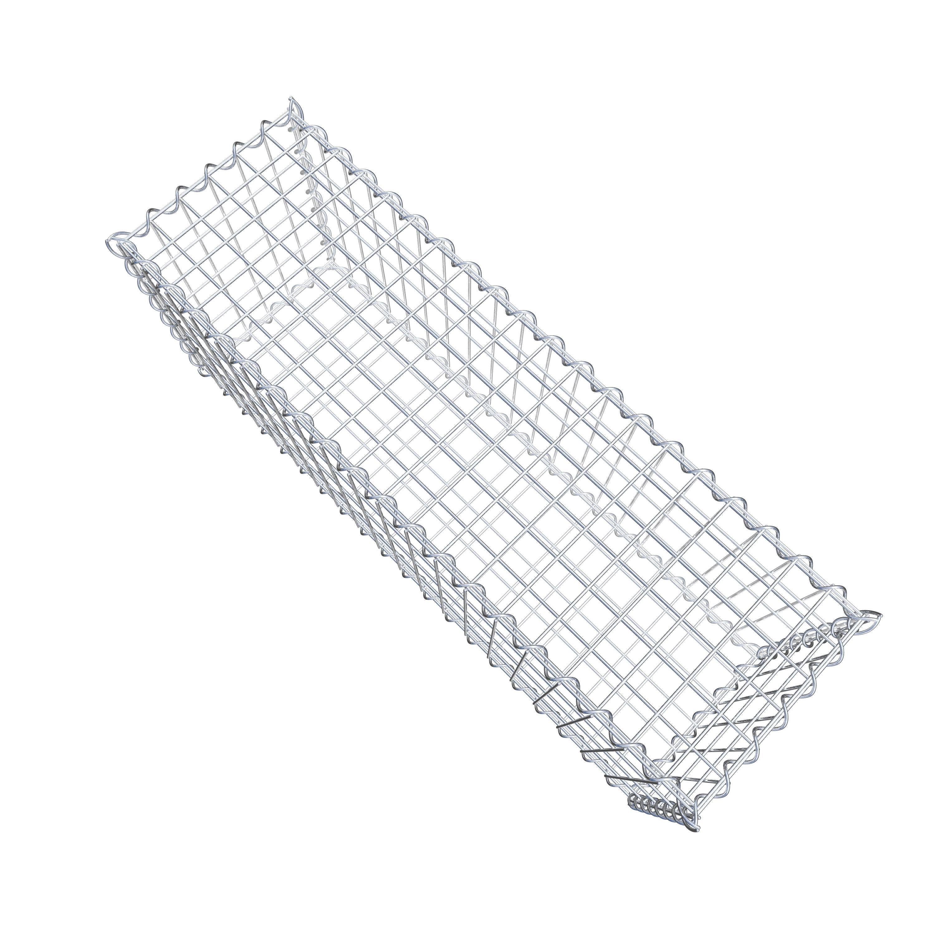 Schanskorf 100 cm x 40 cm x 30 cm (L x H x D), maaswijdte 5 cm x 10 cm, spiraalvormig